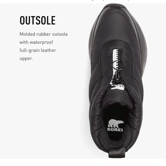 SOREL OUT N ABOUT III ANKLE ZIP BOOTIES PUFFY WATERPROOF INSULATED BOOTS… - Picture 8 of 14